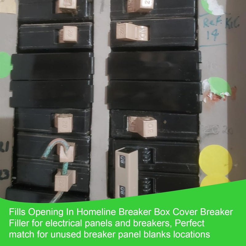 EAORBD Breaker Filler Plate for Eaton Cutler Hammer Circuit Breaker Panel Cover, CHFPP Breaker Panel Blanks for 0.7 Inch Circuit Breaker Filler Square D, (with Electrical Panel Label Stickers) 10-Pack - Image 4